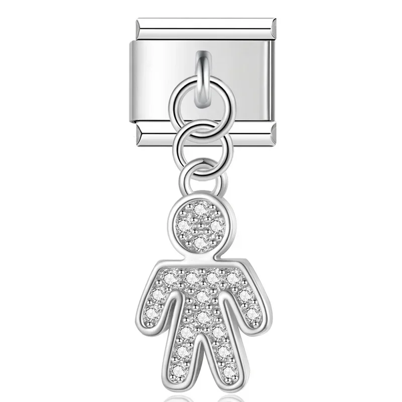 Little Boy and Girl Dangle Italian Charms - Image 10