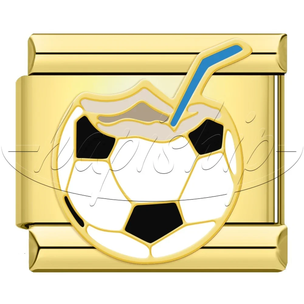 Football and Gold Sports Italian Charms - Image 6