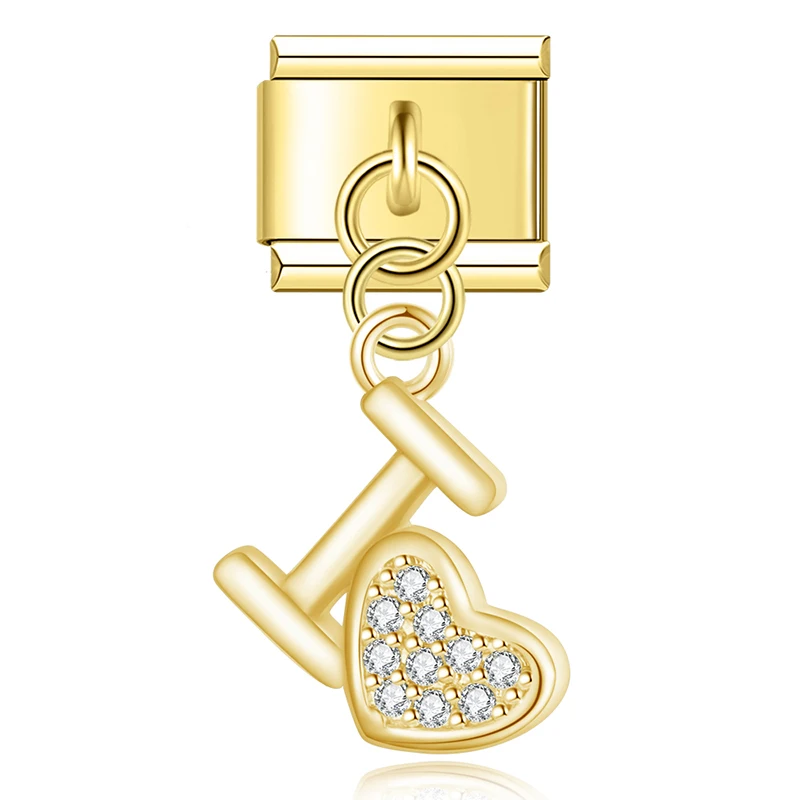 Crystal Paw, Lips and Heart Dangle Charms - Image 2