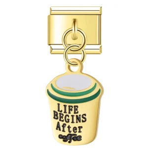 Gold Travel and Holiday Dangle Italian Charms