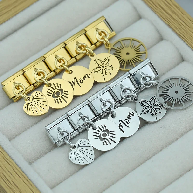 Mom, Evil Eye and Heart Italian Charms - Image 4