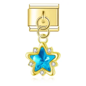 Crystal Star Dangle Italian Charms