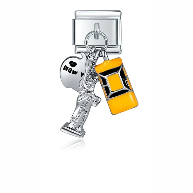 Cherry, Heart and Astronaut Dangle Italian Charms - Image 6