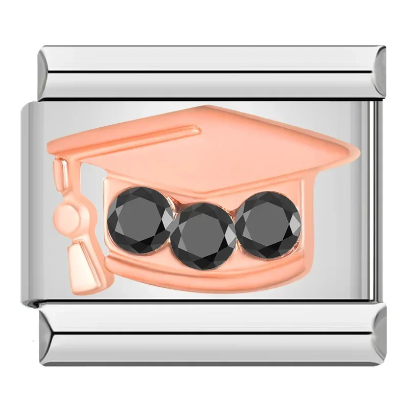 Rose Gold Angel, Mum and Key Italian Charms - Image 14