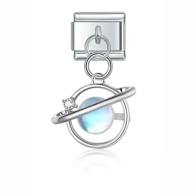 Moonstone Tulip and Heart Dangle Italian Charms - Image 19
