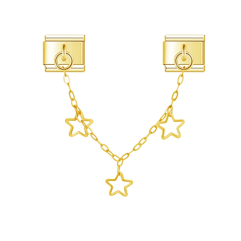 Star and Heart Chain Italian Charms - Image 8