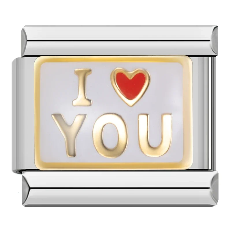 I Love Mom and Baby Girl Italian Charms - Image 12