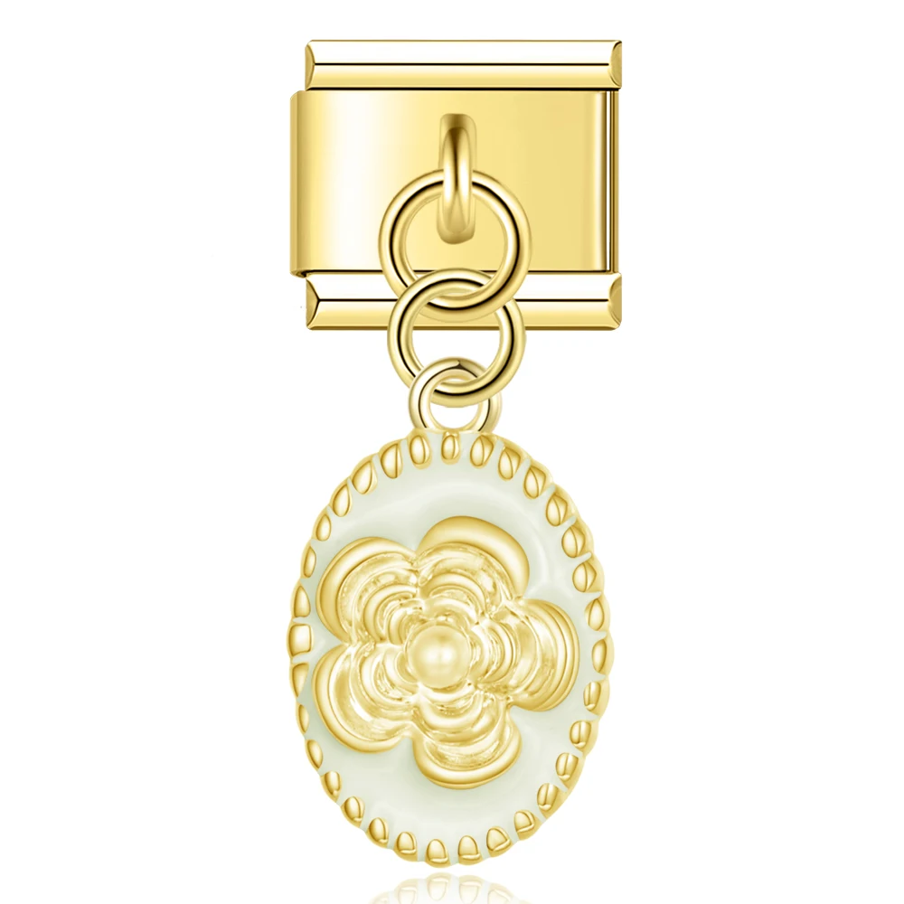 Butterfly and Flower Dangle Italian Charms - Image 6