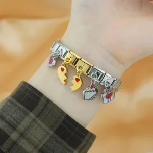 Heart, Cake and Love Letter Dangle Italian Charms