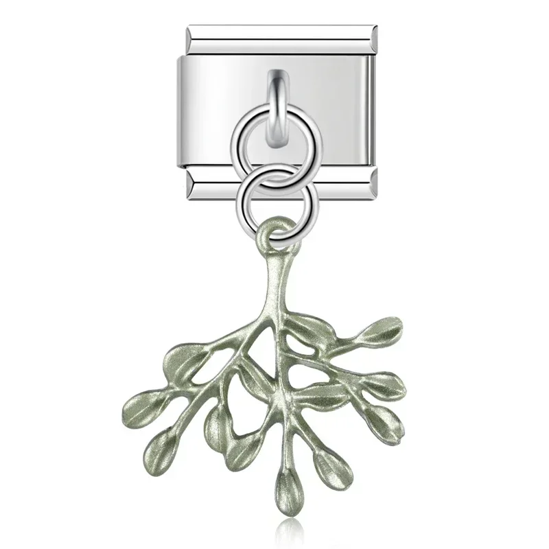 Leaf and Botanical Dangle Italian Charms - Image 5