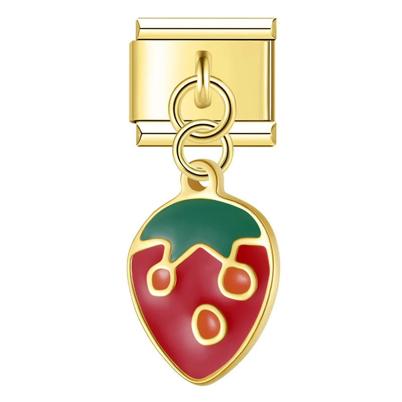 Fruit Dangle Gold Italian Charms - Image 9