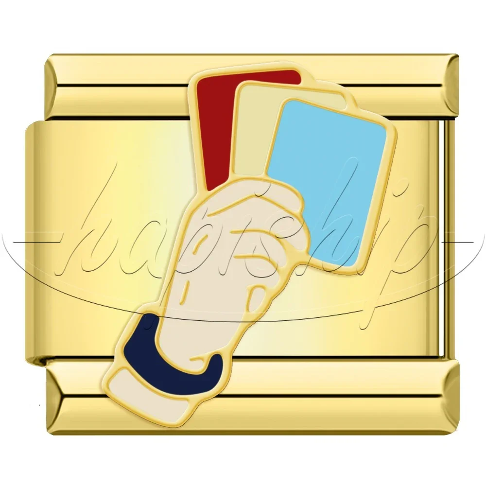 Football and Gold Sports Italian Charms - Image 18
