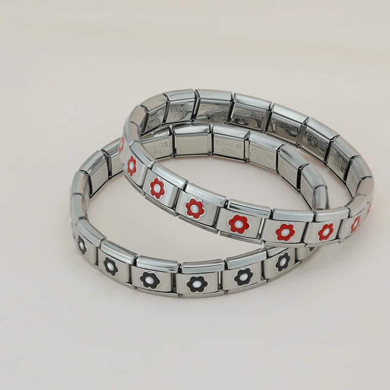 Romantic Flower Italian Charm Bracelet - Image 3