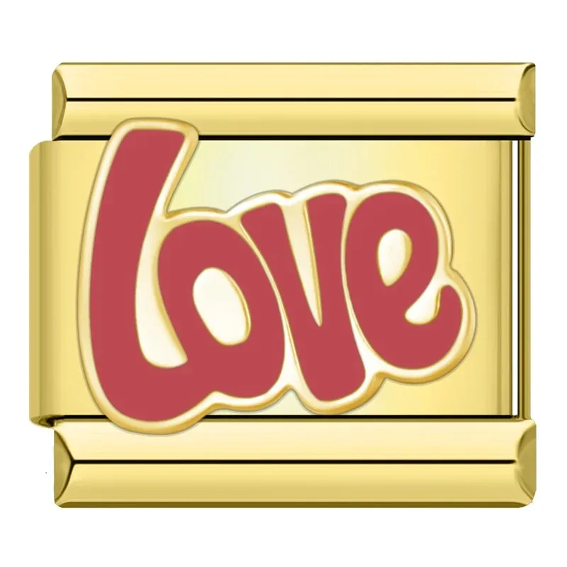 Gold Love and Couple Italian Charms - Image 2