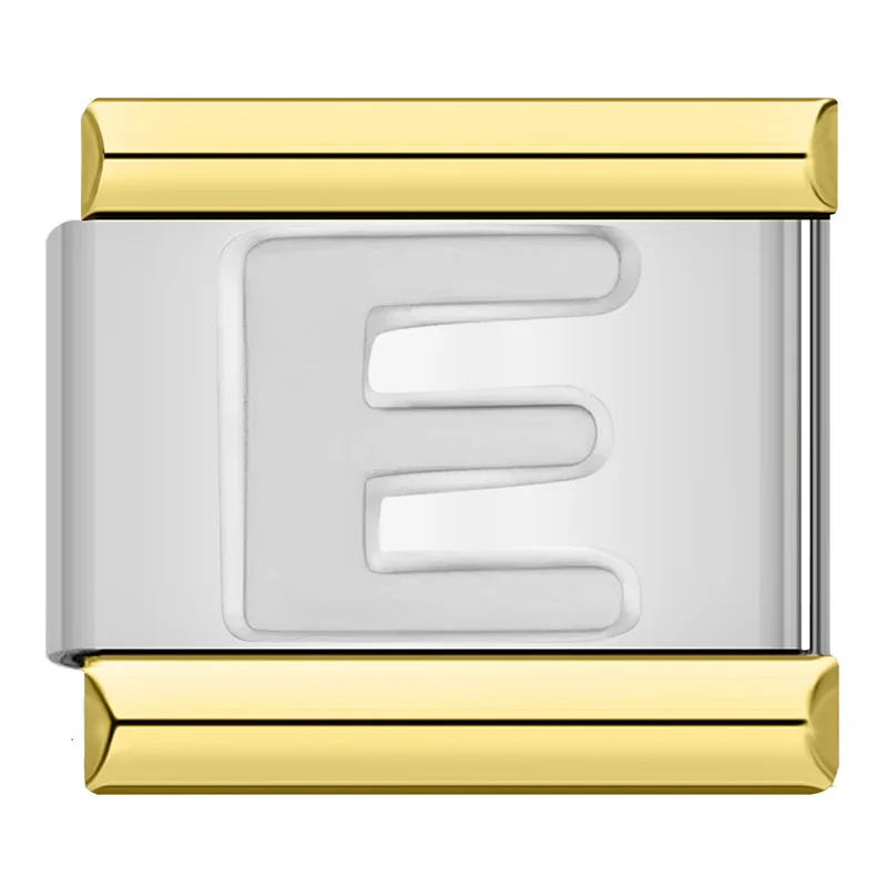 Engraved Letter Gold Frame Italian Charms - Image 2