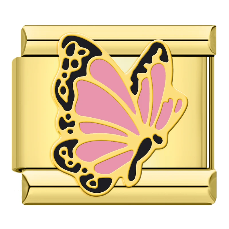 Butterfly and Strawberry Gold Italian Charms - Image 9
