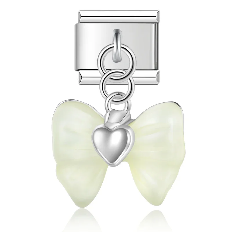 Angel Wing and Bow Dangle Italian Charms - Image 4
