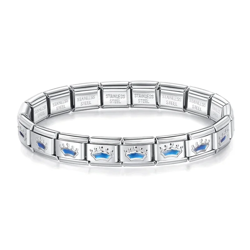 Blue Heart and Star Italian Charm Bracelet - Image 6