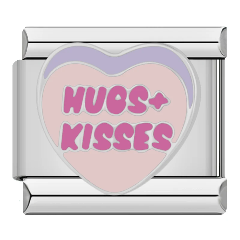 Love, Kiss Me and Seaside Heart Italian Charms - Image 4