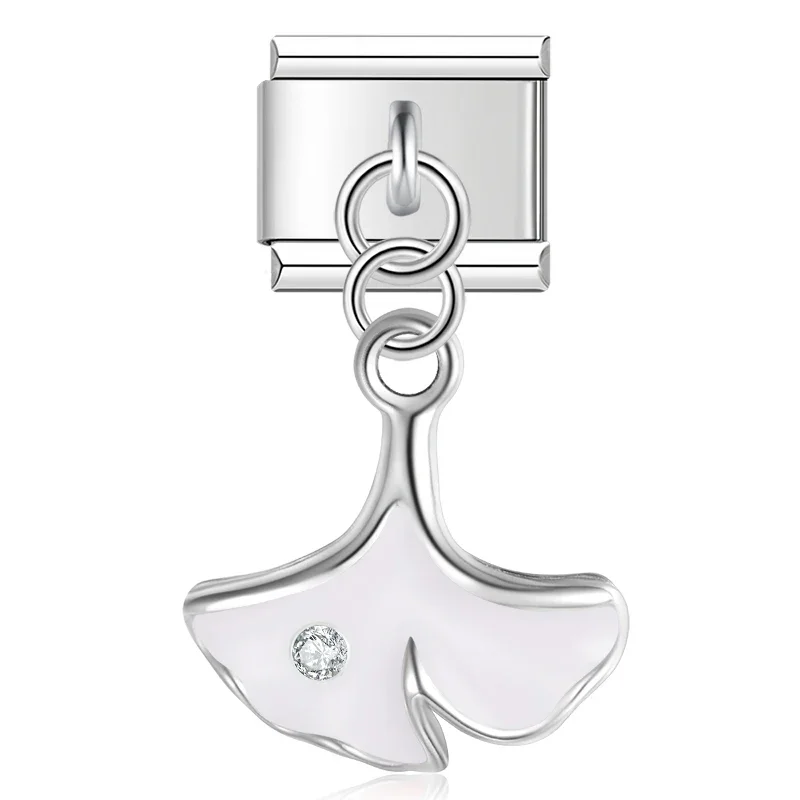 Moustache, Daisy and Ginkgo Dangle Italian Charms - Image 4