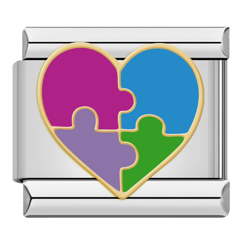 Christmas and Colourful Heart Italian Charms - Image 24