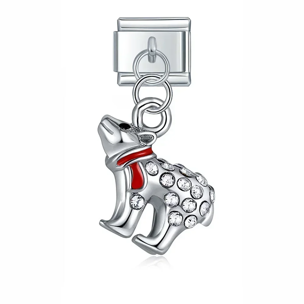 Crystal Animal and Symbol Dangle Italian Charms - Image 11