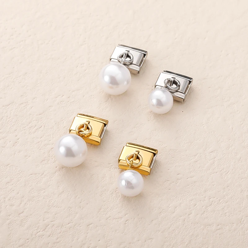 Pearl and Axe Dangle Italian Charms - Image 3