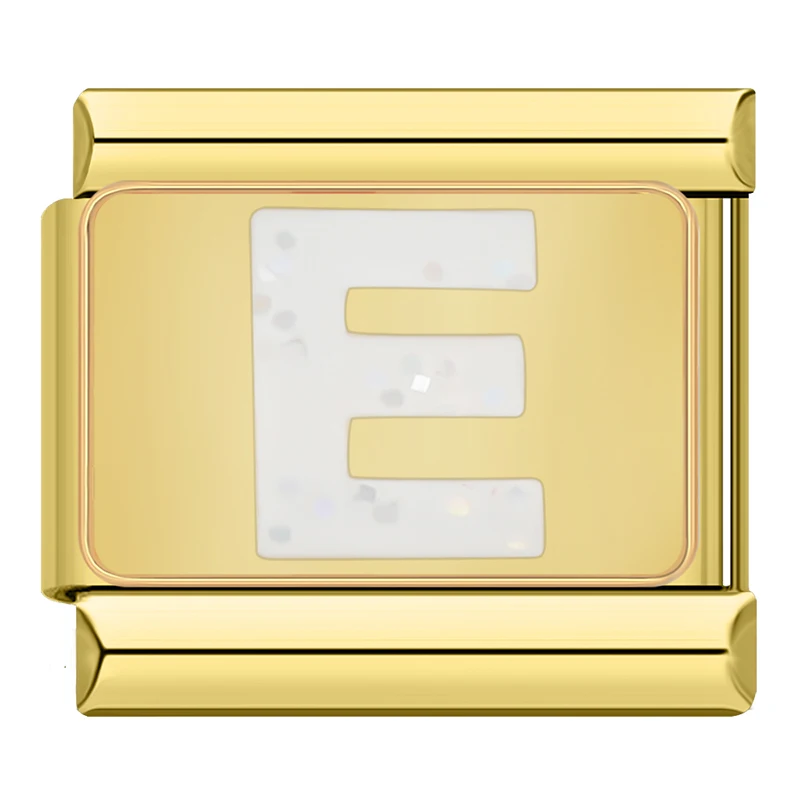 Sparkle Gold Letter Italian Charms - Image 22