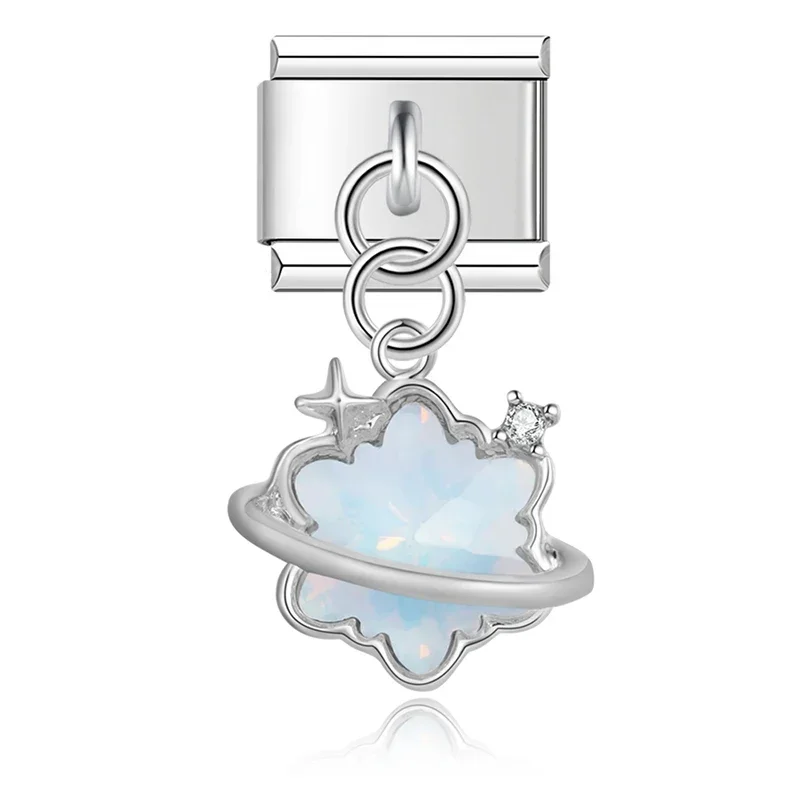 Cross, Pearl and Crystal Dangle Italian Charms - Image 13