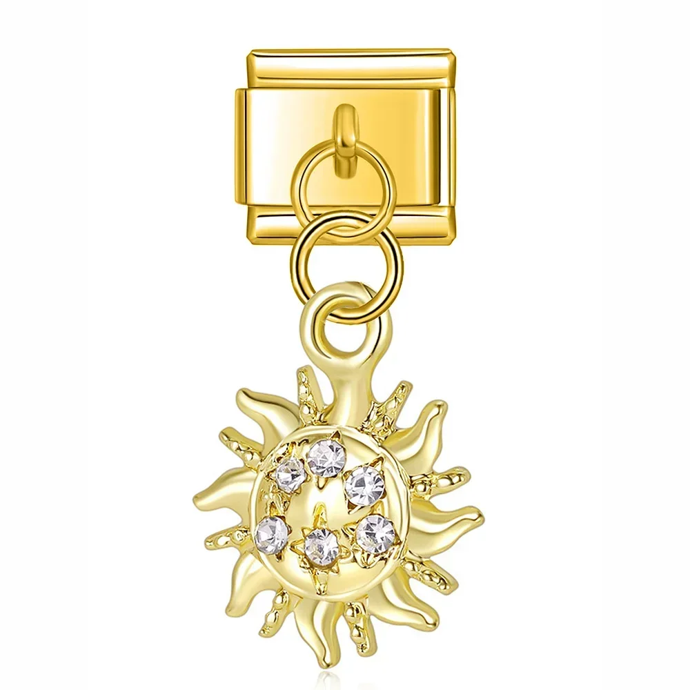 Heart and Sun Dangle Italian Charms - Image 4