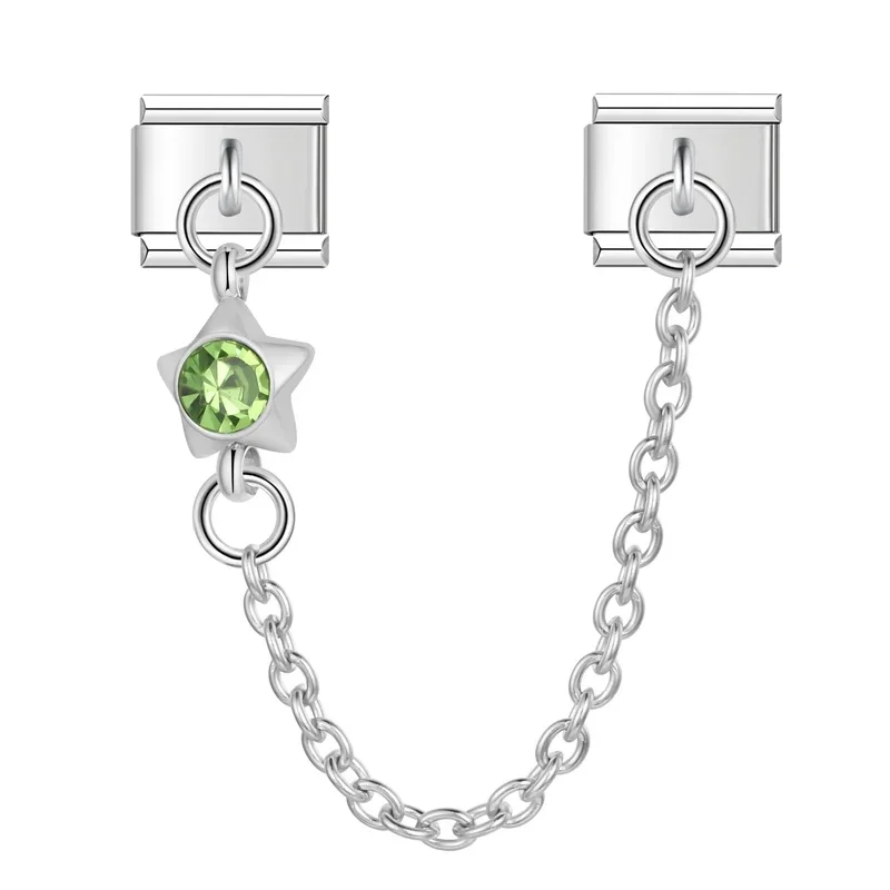 Crystal Safety Chain Italian Charms - Image 20