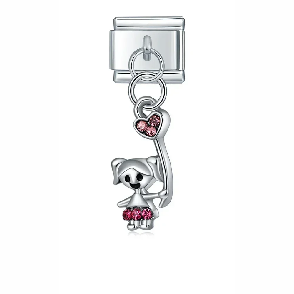 Crystal Animal and Symbol Dangle Italian Charms - Image 9