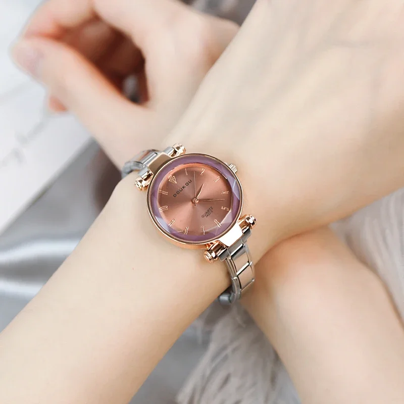 Rose Gold Round Italian Charm Watch - Image 3