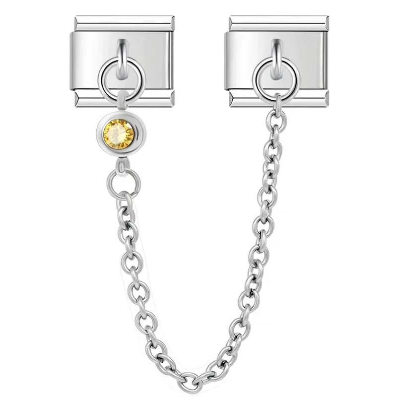 Crystal Safety Chain Italian Charms - Image 5