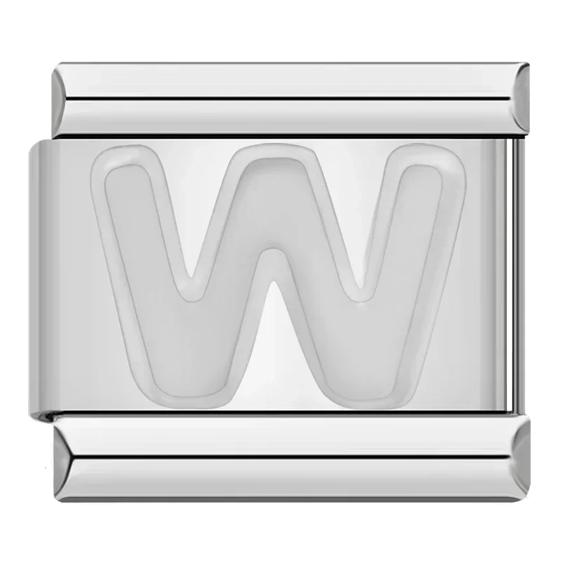 Silver Block Letter Italian Charms - Image 24