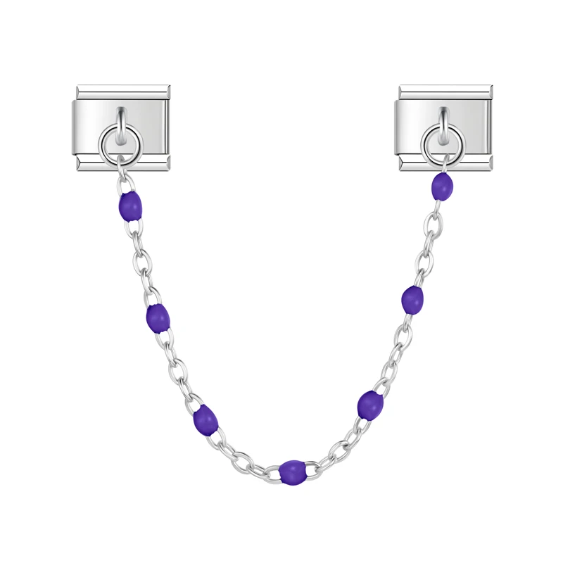Colour Bead Safety Chain Italian Charms - Image 12