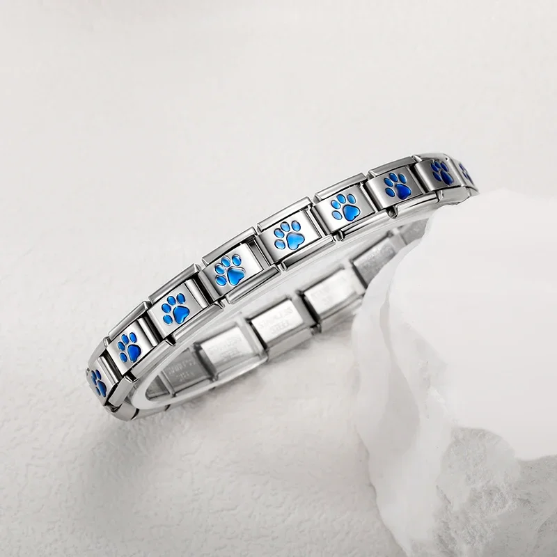 Blue Star Italian Charm Bracelet