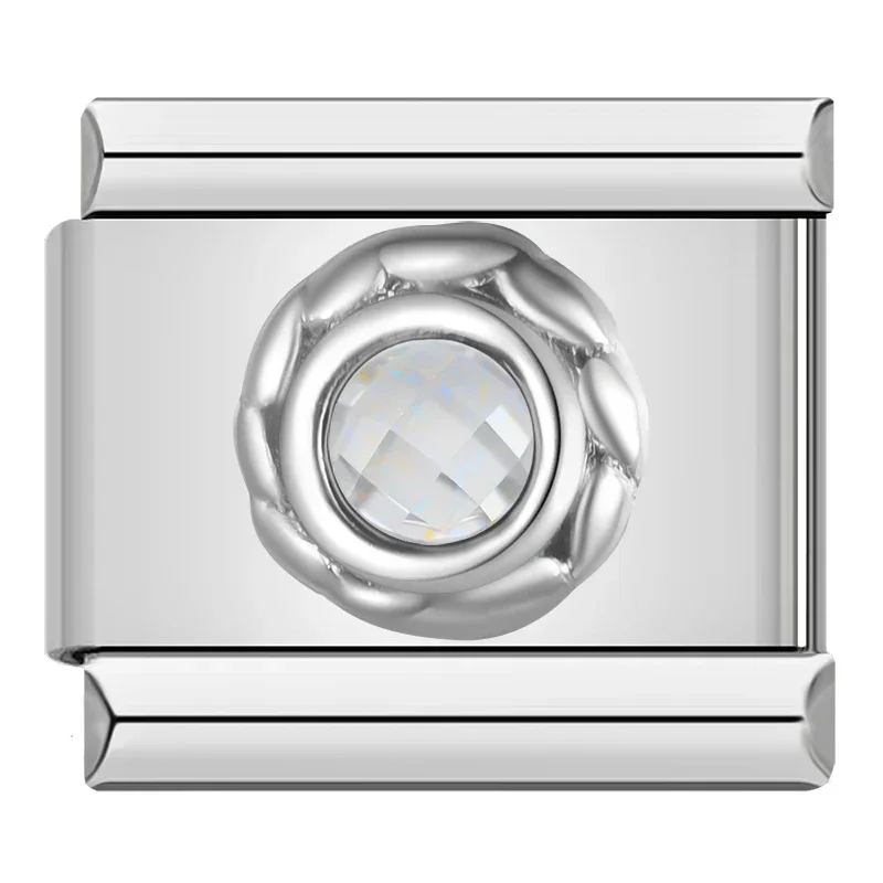 Birthstone Crystal Heart Italian Charms - Image 7