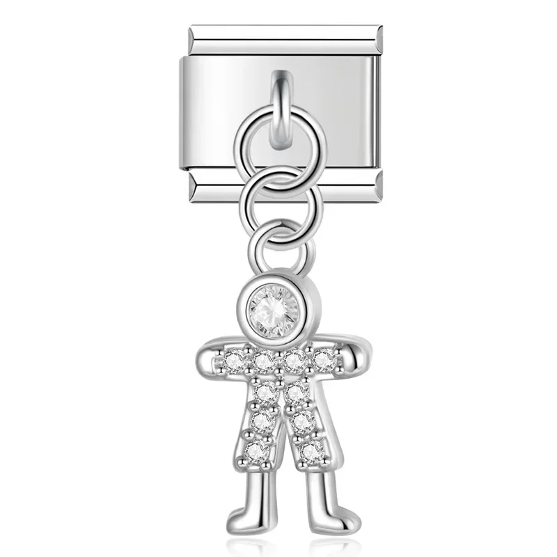 Little Boy and Girl Dangle Italian Charms - Image 6