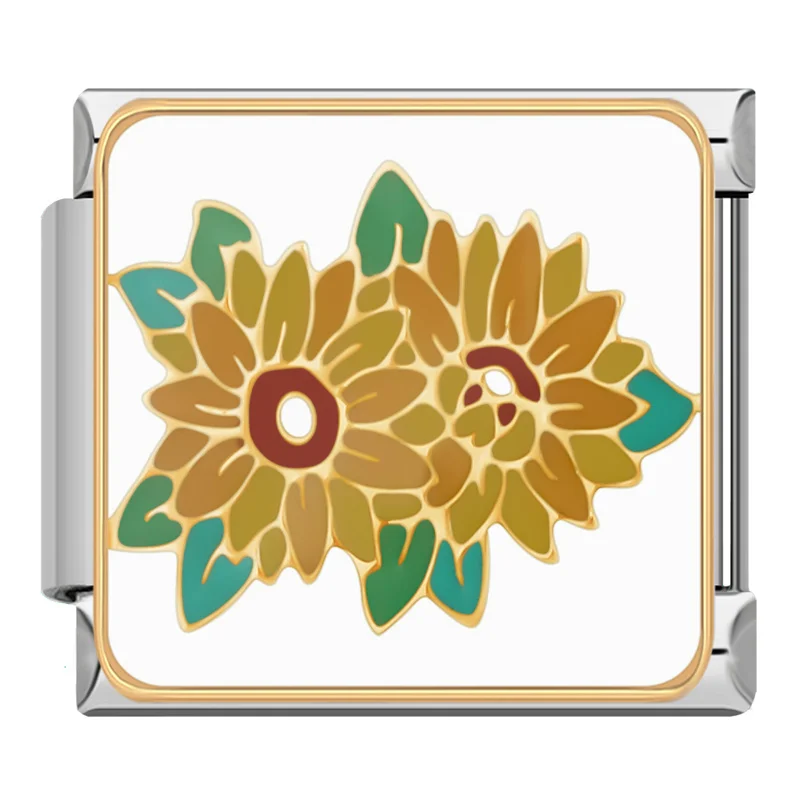Flower, Cat and Love Note Italian Charms - Image 6
