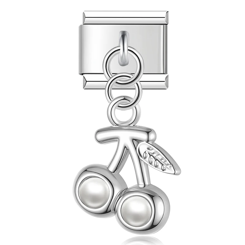 Crystal Cherry Dangle Italian Charms - Image 5