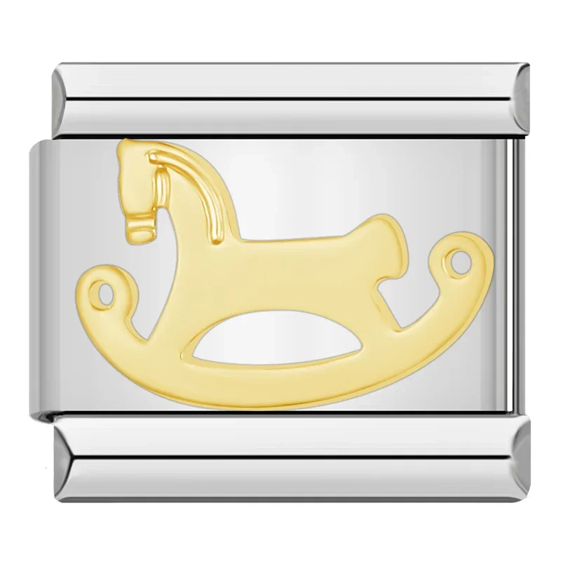 Gold Elephant, Cross and Angel Italian Charms - Image 18