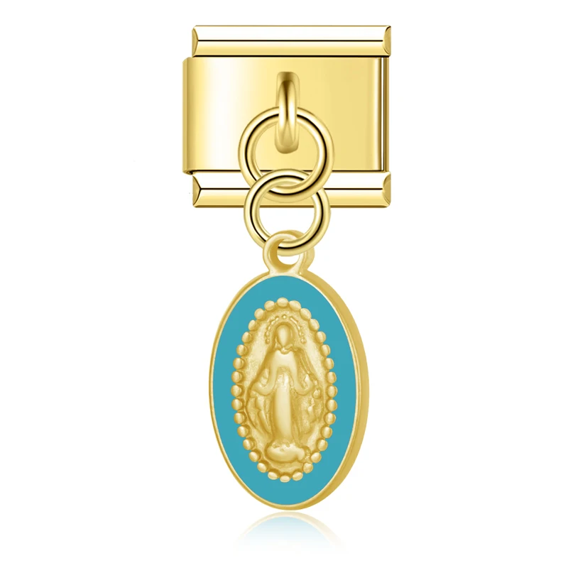 Miraculous Medal Dangle Italian Charms - Image 8