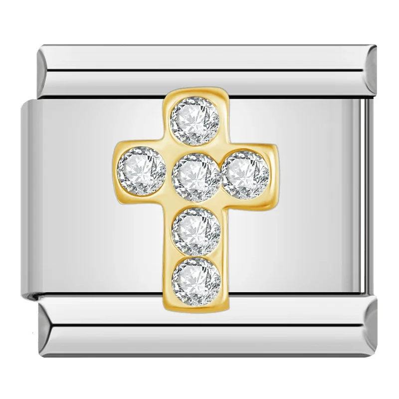 Gold Elephant, Cross and Angel Italian Charms - Image 15