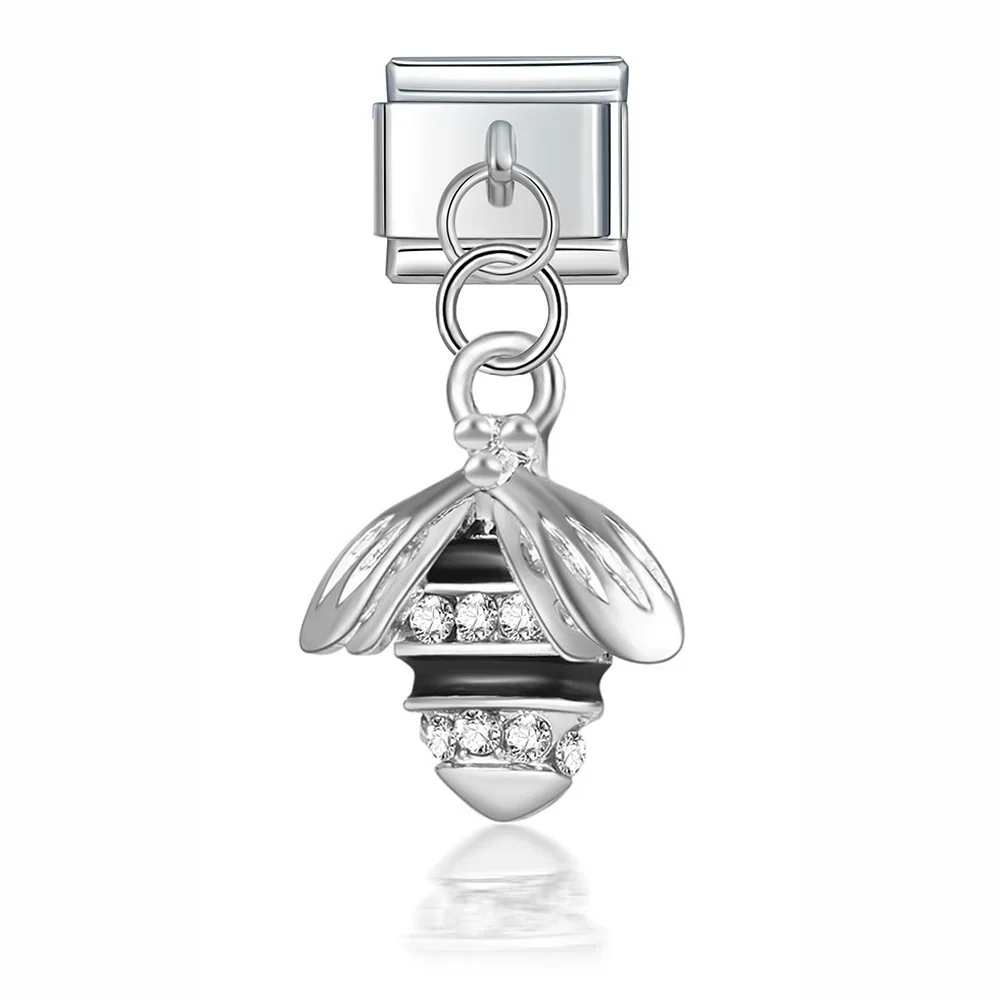 Rose Gold and Silver Love Dangle Italian Charms - Image 6