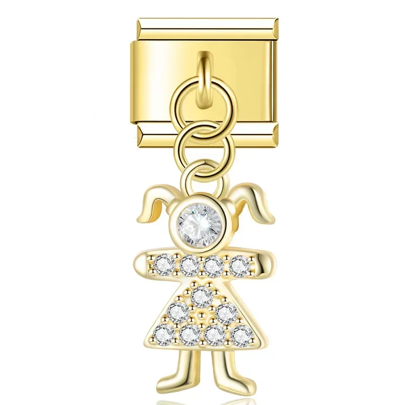 Little Boy and Girl Dangle Italian Charms - Image 9