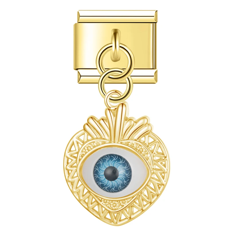 Gold Evil Eye Dangle Italian Charms - Image 20