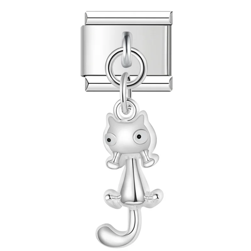 Cat and Bow Dangle Italian Charms - Image 6