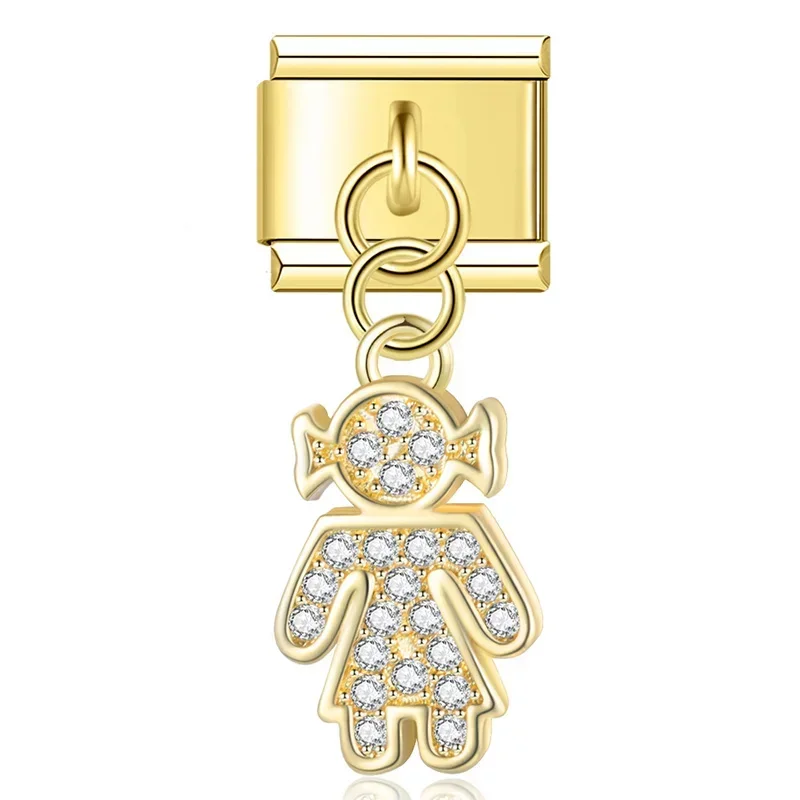 Little Boy and Girl Dangle Italian Charms - Image 13