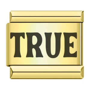 Gold Positive Word Italian Charms
